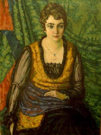 konrad magi A portrait of Alvine Kapp France oil painting art